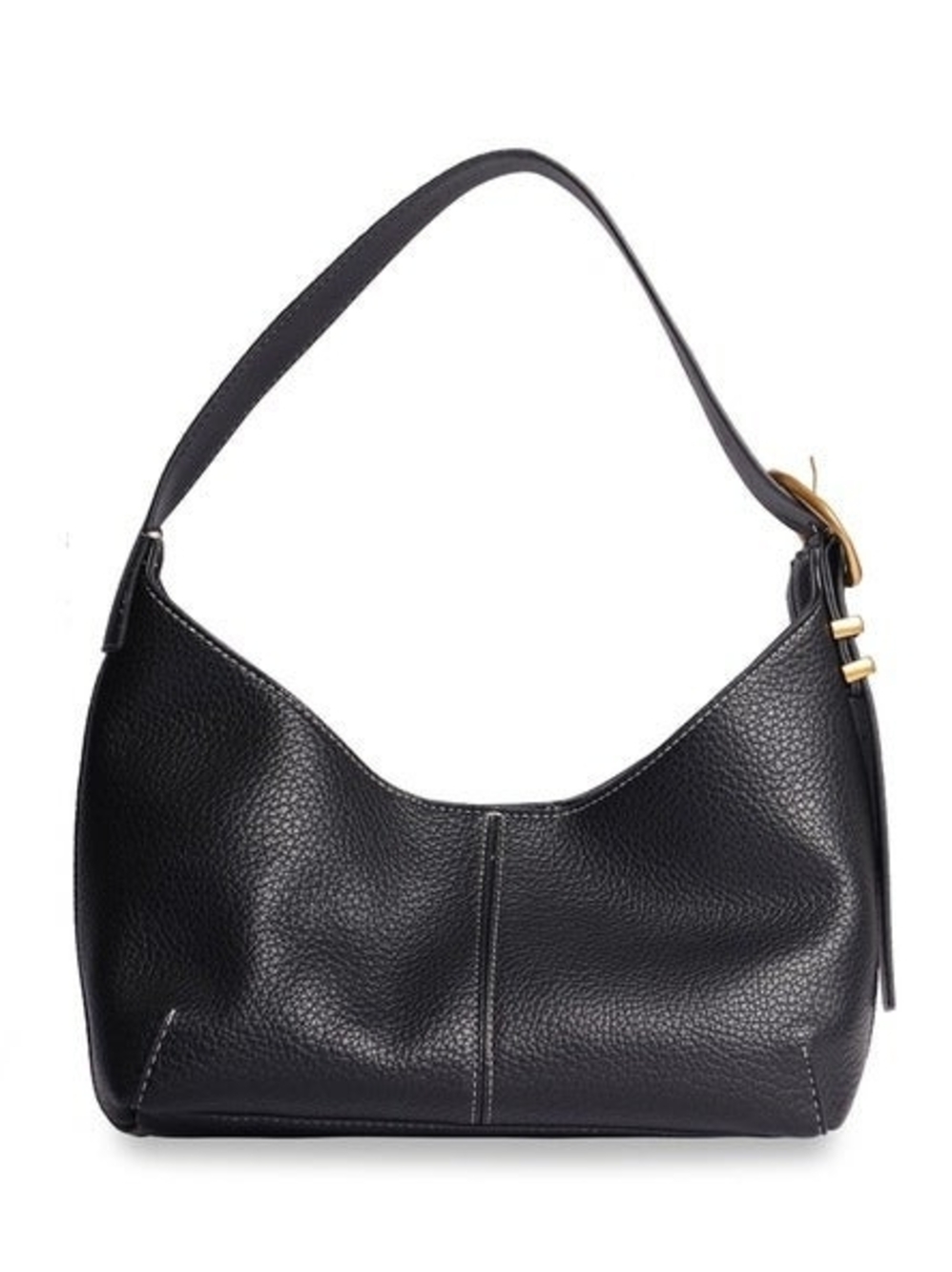 Steve Madden Black Pebbled Leather Shoulder Bag